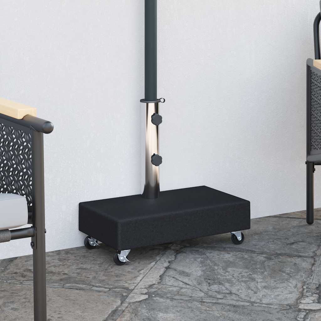 Umbrella Base Black 45x25x8 cm Granite