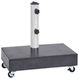 Umbrella Base Black 45x25x8 cm Granite - Front View