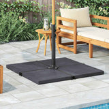 Umbrella Weight Plate Black Granite Square 25 kg
