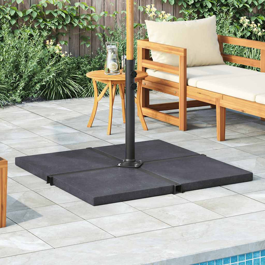 Umbrella Weight Plate Black Granite Square 25 kg