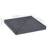 Umbrella Weight Plate Black Granite Square 15 kg - 45-Degree Angle
