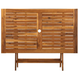 Folding Garden Table 120x70x75 cm Solid Acacia Wood - Top-Down View