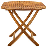 Folding Garden Table 160x85x75 cm Solid Acacia Wood - Side View