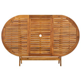 Folding Garden Table 160x85x75 cm Solid Acacia Wood - Top-Down View