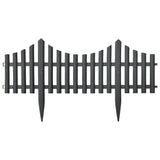 Lawn Edgings 17 pcs Anthracite 10 m PP - Side View