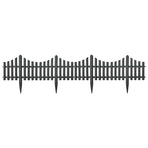 Lawn Edgings 17 pcs Anthracite 10 m PP