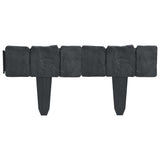 Lawn Fence Stone Look 41 pcs Plastic 10 m