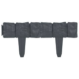 Lawn Fence Stone Look 41 pcs Plastic 10 m - Top-Down View