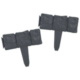 Lawn Fence Stone Look 41 pcs Plastic 10 m - 45-Degree Angle