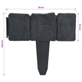 Lawn Fence Stone Look 41 pcs Plastic 10 m - Rear View