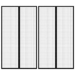 Insect Door Curtains 2 pcs with Magnet Blocks Black 200x80 cm