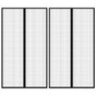 Insect Door Curtains 2 pcs with Magnet Blocks Black 200x80 cm