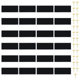 Insect Door Curtains 2 pcs with Magnet Blocks Black 200x80 cm