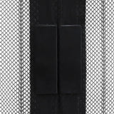 Insect Door Curtains 2 pcs with Magnet Blocks Black 200x80 cm