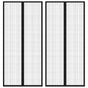 Insect Door Curtains 2 pcs with Magnet Blocks Black 210x90 cm