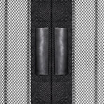 Insect Door Curtains 2 pcs with Magnet Blocks Black 210x90 cm