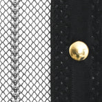Insect Door Curtains 2 pcs with Magnet Blocks Black 210x90 cm