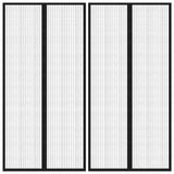 Insect Door Curtains 2 pcs with Magnet Blocks Black 220x100 cm