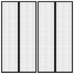 Insect Door Curtains 2 pcs with Magnet Blocks Black 220x100 cm