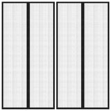 Insect Door Curtains 2 pcs with Magnet Blocks Black 220x100 cm