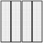 Insect Door Curtains 2 pcs with Magnet Blocks Black 220x100 cm