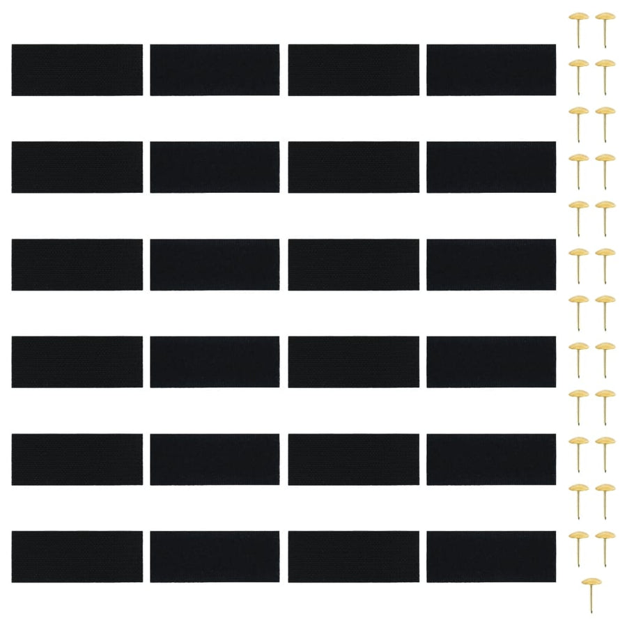 Insect Door Curtains 2 pcs with Magnet Blocks Black 220x100 cm