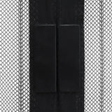 Insect Door Curtains 2 pcs with Magnet Blocks Black 220x100 cm - 45-Degree Angle