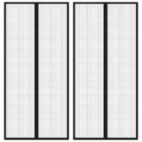 Insect Door Curtains 2 pcs with Magnet Blocks Black 220x110 cm