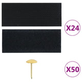 Insect Door Curtains 2 pcs with Magnet Blocks Black 220x130 cm - Side View