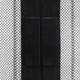 Insect Door Curtains 2 pcs with Magnet Blocks Black 220x130 cm