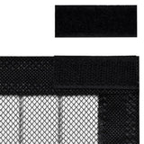 Insect Door Curtains 2 pcs with Magnet Blocks Black 220x130 cm