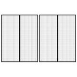 Insect Door Curtains 2 pcs with Magnet Blocks Black 230x160 cm