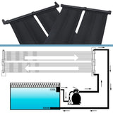 Solar Pool Heater Panel 80x310 cm - Top-Down View