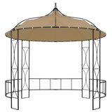Gazebo 300x290 cm Taupe Round - Front View