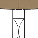 Gazebo 300x290 cm Taupe Round - Side View