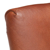Dining Chairs 4 pcs Brown Real Goat Leather - Close-Up Angle