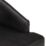 Dining Chairs 4 pcs Black Real Goat Leather