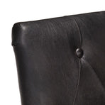 Dining Chairs 6 pcs Black Real Goat Leather