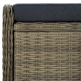 Reclining Garden Chair with Footstool Poly Rattan Brown - Extra Image