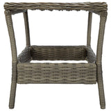 Garden Table Brown 45x45x46.5 cm Poly Rattan - Side View