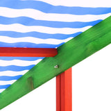Sandbox with Adjustable Roof Fir Wood Multicolour UV50 - 45-Degree Angle