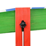 Sandbox With Adjustable Roof Fir Wood Multicolour Uv50 - Rear View