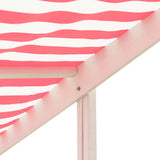 Sandbox with Adjustable Roof Fir Wood White and Red UV50 - 45-Degree Angle