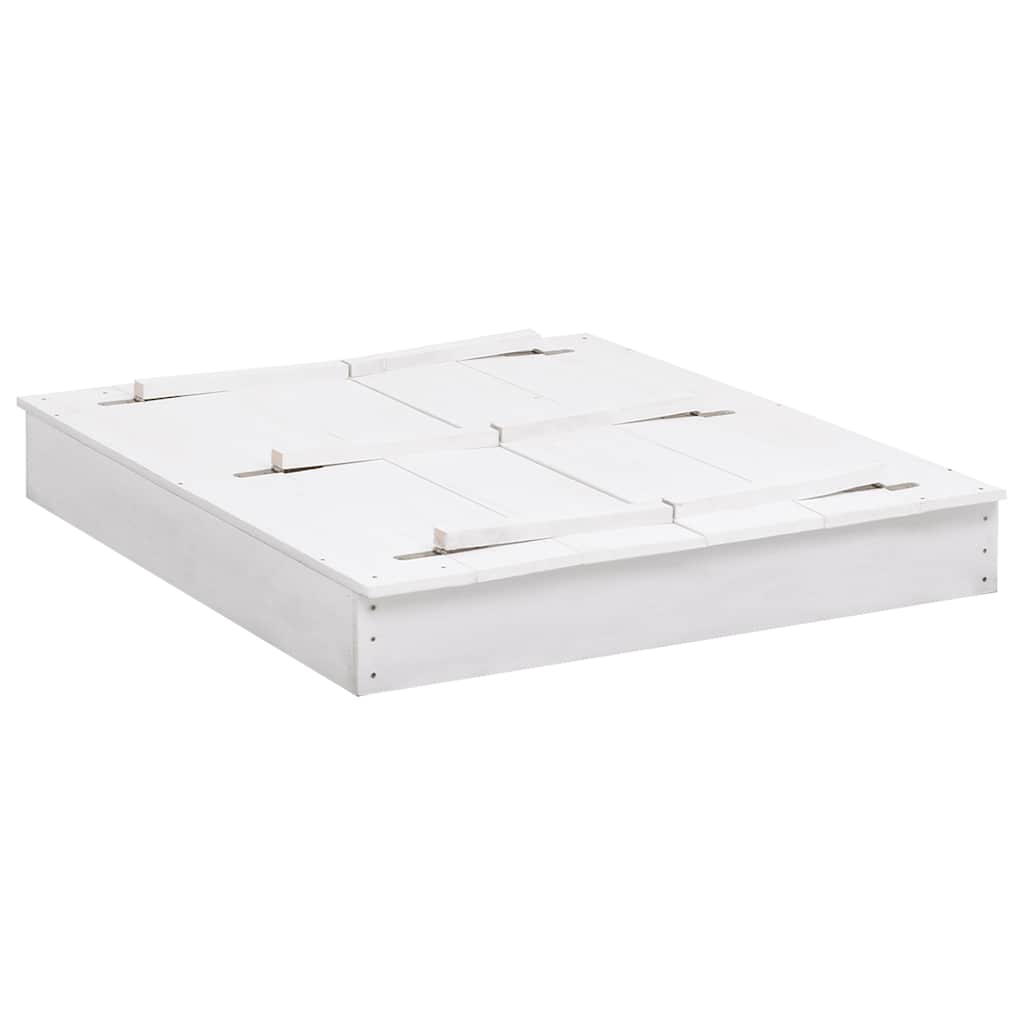 Sandbox Fir Wood White 95x90x15 Cm