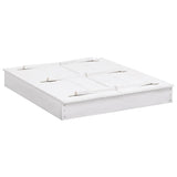 Sandbox Fir Wood White 95x90x15 Cm