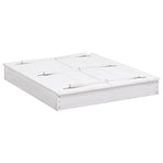 Sandbox Fir Wood White 95x90x15 Cm