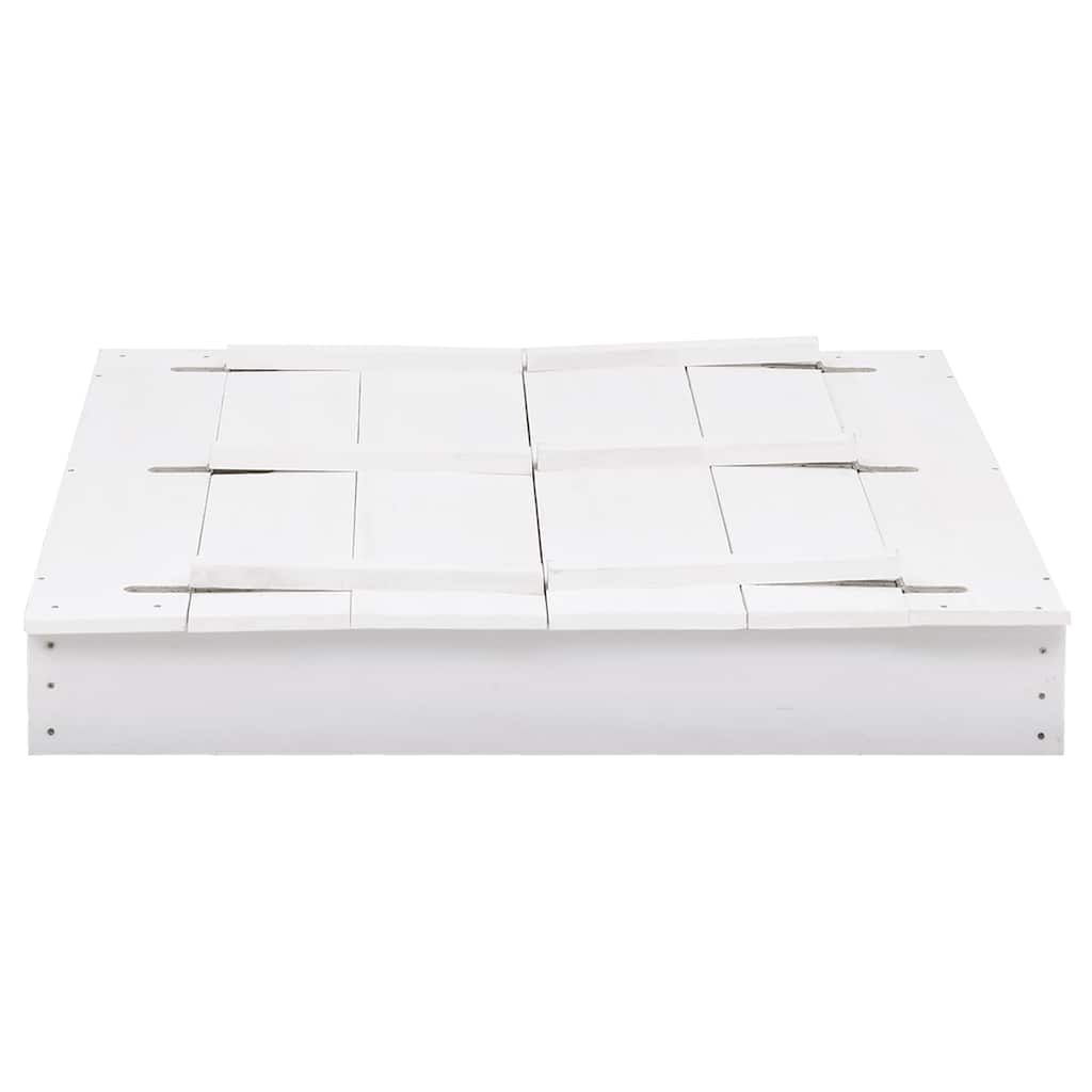 Sandbox Fir Wood White 95x90x15 Cm