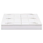 Sandbox Fir Wood White 95x90x15 Cm