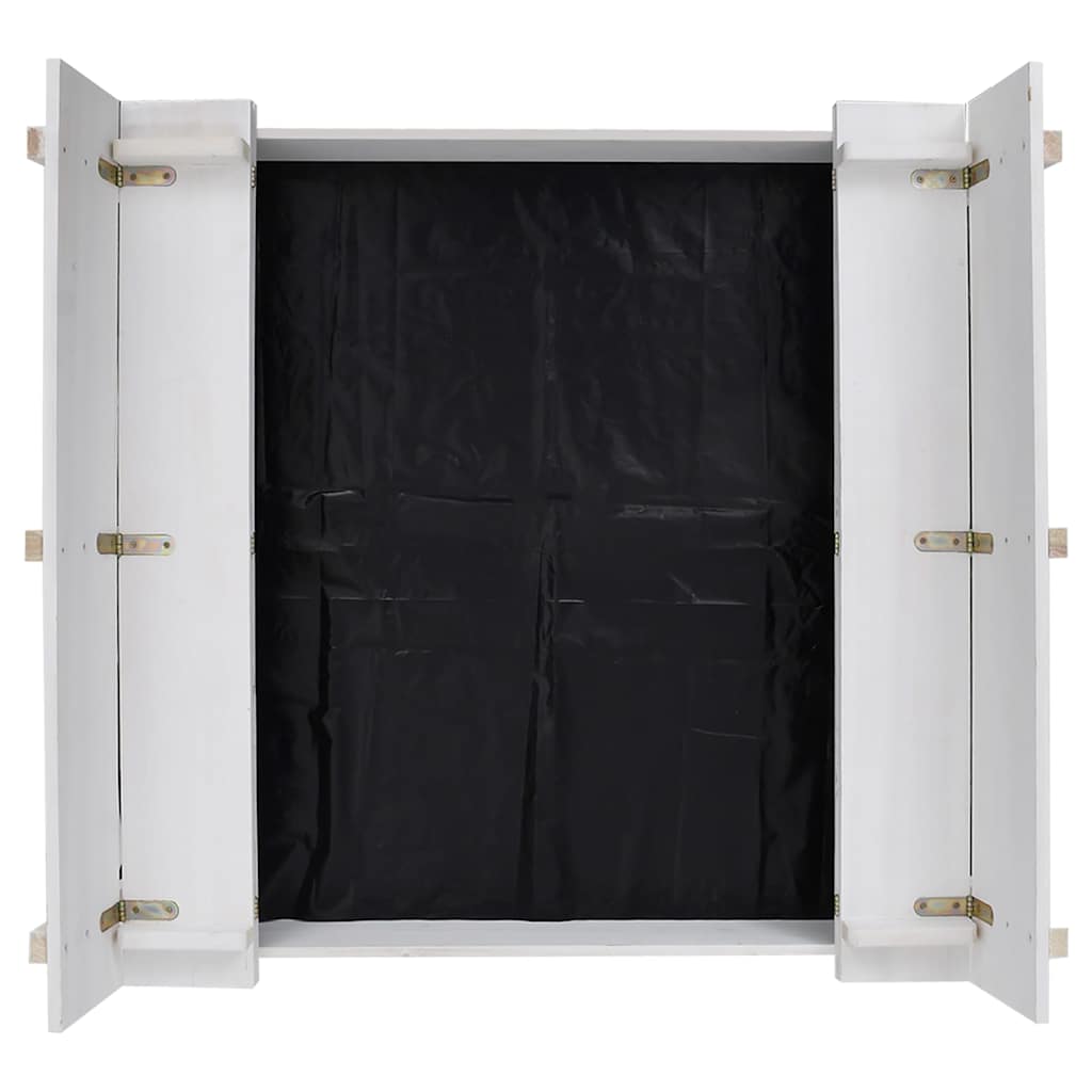 Sandbox Fir Wood White 95x90x15 Cm