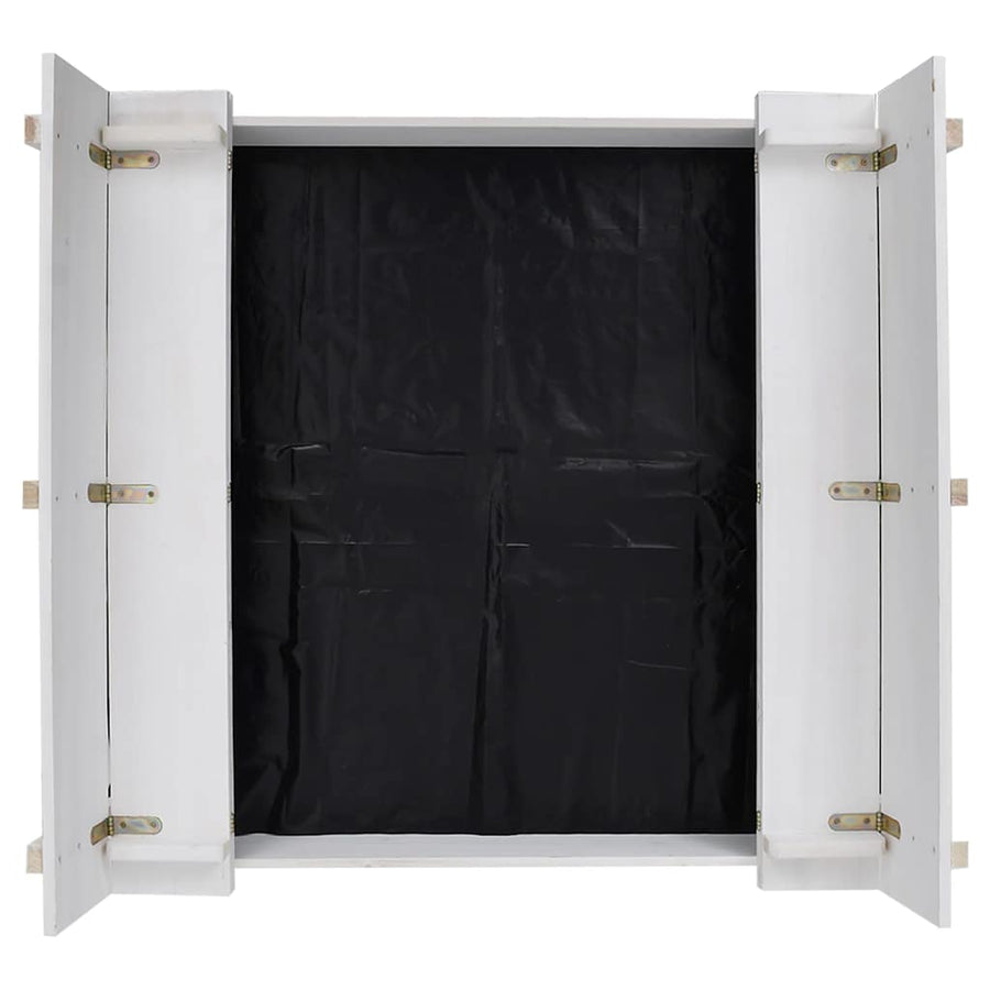 Sandbox Fir Wood White 95x90x15 Cm